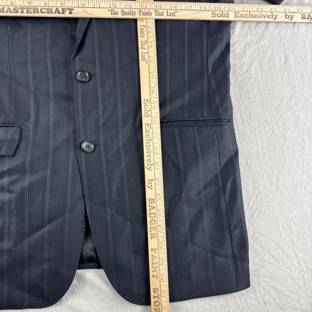 Ermenegildo Zegna Trofeo Blazer Mens 38R Blue Striped Sport Coat Jacket Italian